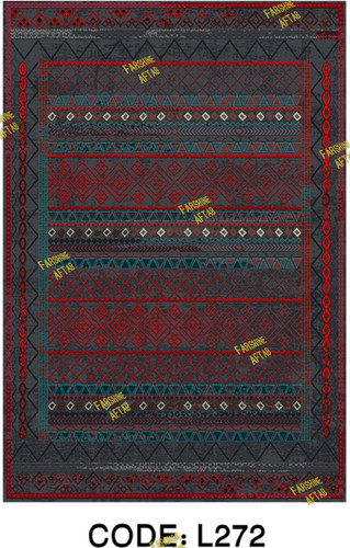 خرید ارزان فرشینه لاکی فرشینه آفتاب کد L272مخمل شانل ترک استپدار