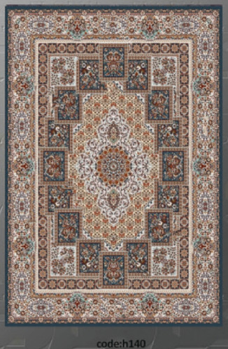 خرید ارزان فرشینه خشتی فرشینه آفتاب کد H140مخمل شانل ترک استپدار