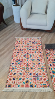 خرید ارزان فرش راهرو و کناره فرشینه آفتاب کدRoll139مخمل شانل استپدار