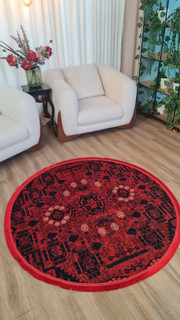 خرید ارزان فرشینه گرد فرشینه آفتاب کدL221مخمل شانل استپدار